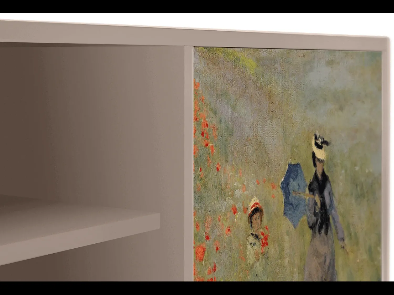 Móvel De Tv* Mueble de TV - 170х69х48 cm - T2 - The Poppy Field , Latte Bege