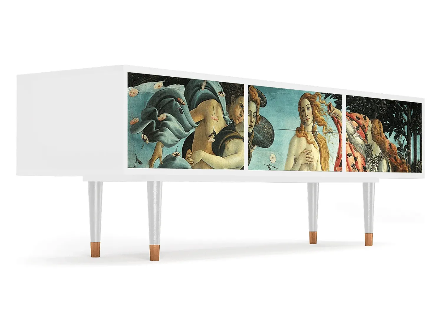 Online Mueble de TV - 170х59х48 cm - T4 - The Birth of Venus, Branco Bege