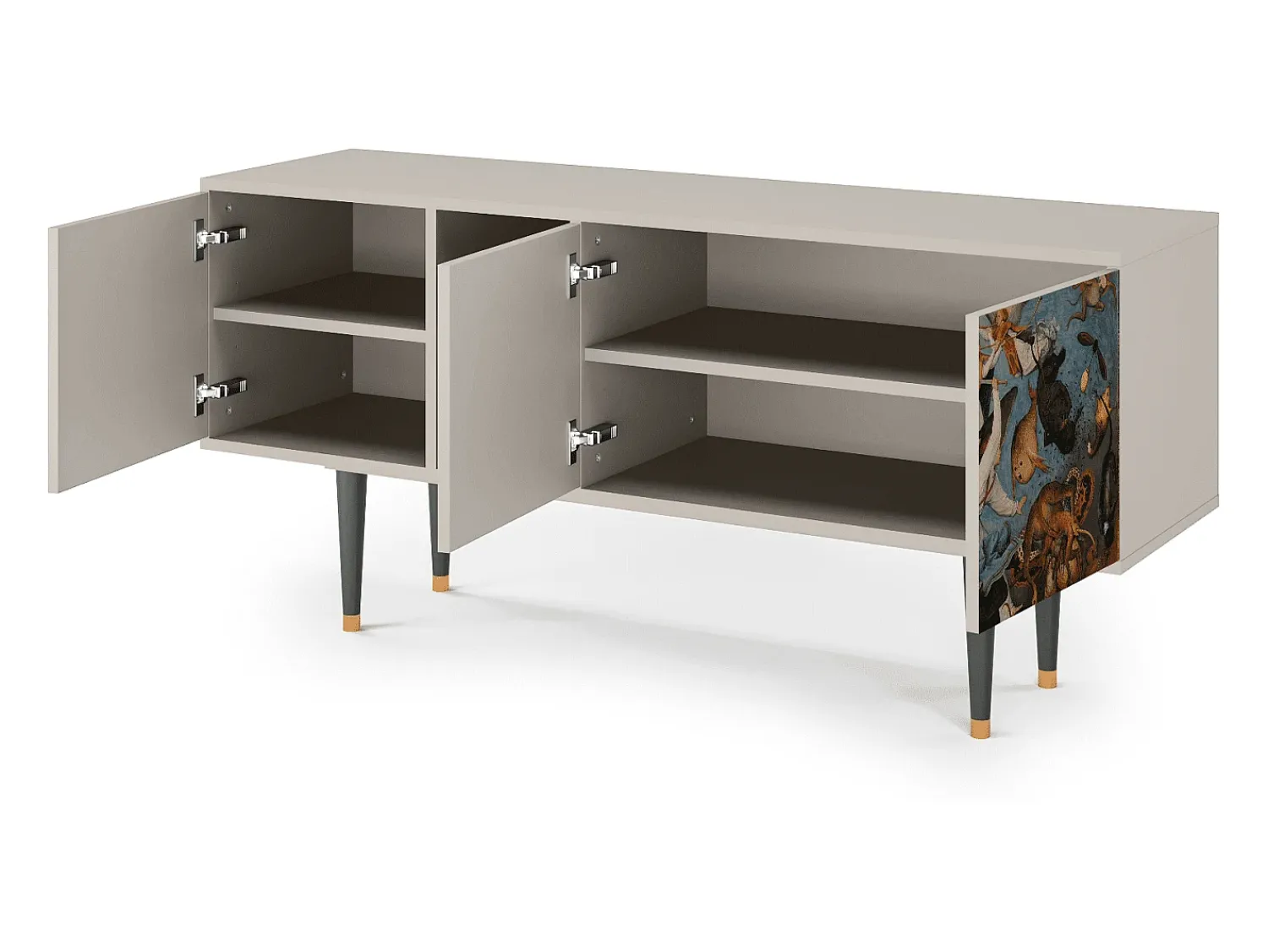 Móvel De Tv| Mueble de TV - 150х69х41 cm - T5 - The Fall, Areia Bege