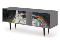 Móvel De Tv* Mueble de TV - 170х69х48 cm - T1 - The Maiden by Klimt, Cinza Cinzento