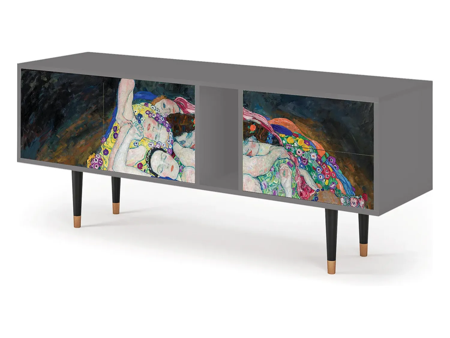 Móvel De Tv* Mueble de TV - 170х69х48 cm - T1 - The Maiden by Klimt, Cinza Cinzento