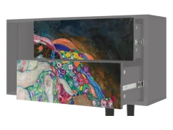 Móvel De Tv* Mueble de TV - 170х69х48 cm - T1 - The Maiden by Klimt, Cinza Cinzento