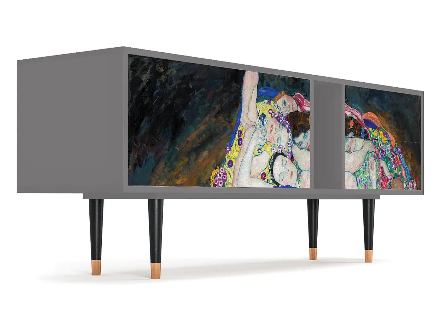 Móvel De Tv* Mueble de TV - 170х69х48 cm - T1 - The Maiden by Klimt, Cinza Cinzento
