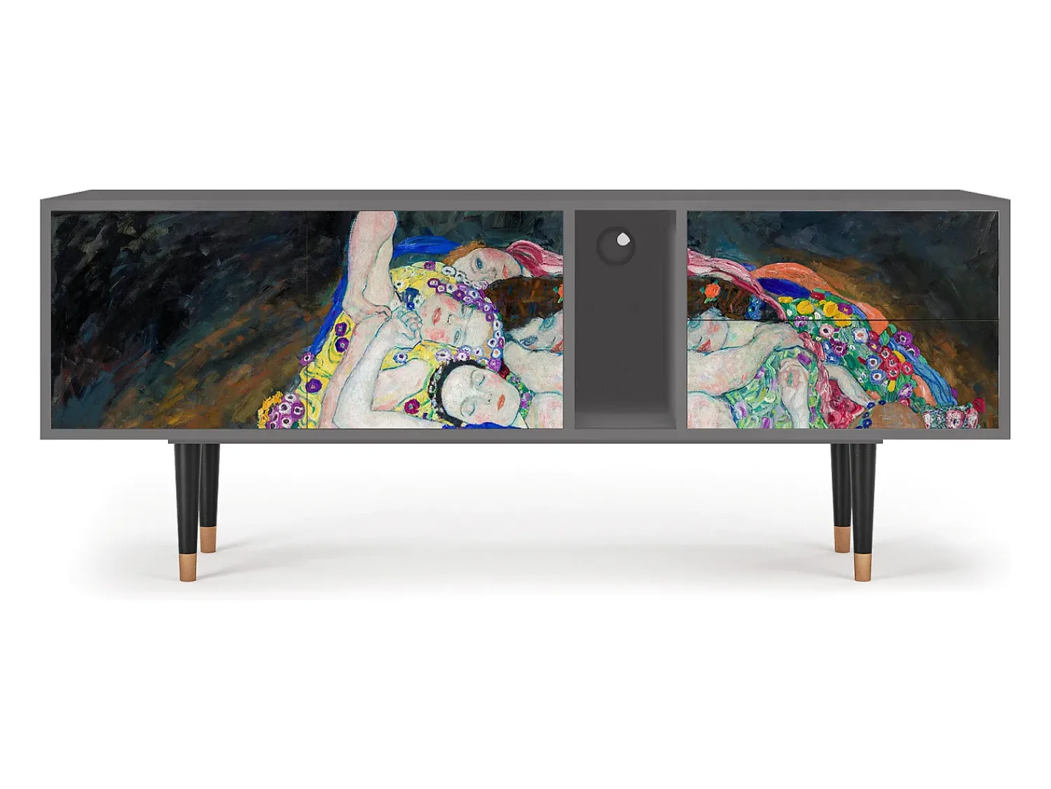 Móvel De Tv* Mueble de TV - 170х69х48 cm - T1 - The Maiden by Klimt, Cinza Cinzento