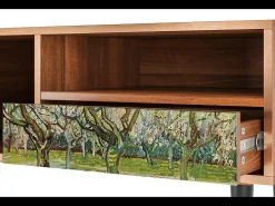Mueble de TV - 115х59х48 cm - T3 - The Branco Orchard, Nogueira Castanho