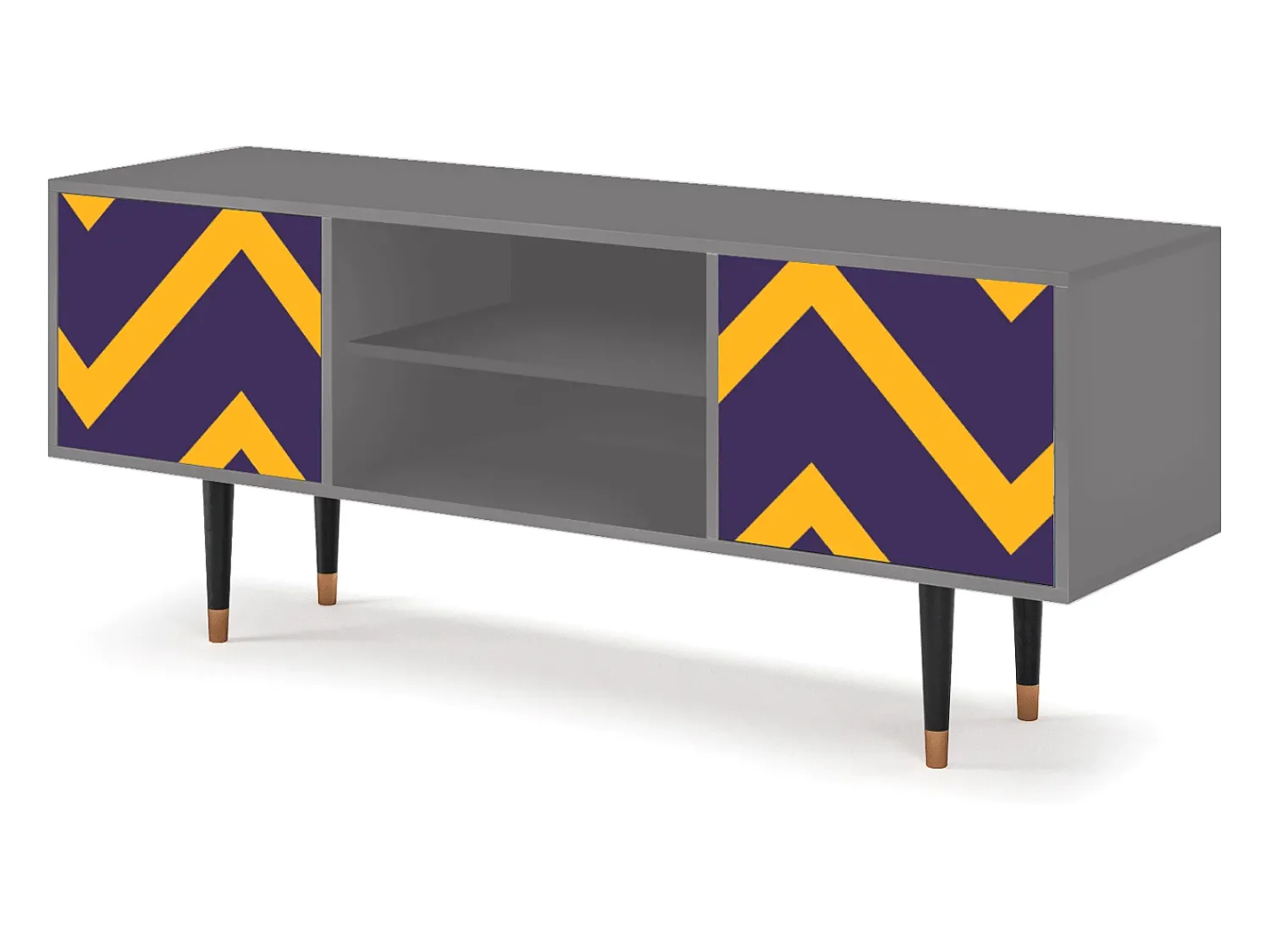 Móvel De Tv| Mueble de TV - 170х69х48 cm - T2 - The Brightest Way, Cinza Cinzento