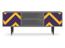 Móvel De Tv| Mueble de TV - 170х69х48 cm - T2 - The Brightest Way, Cinza Cinzento
