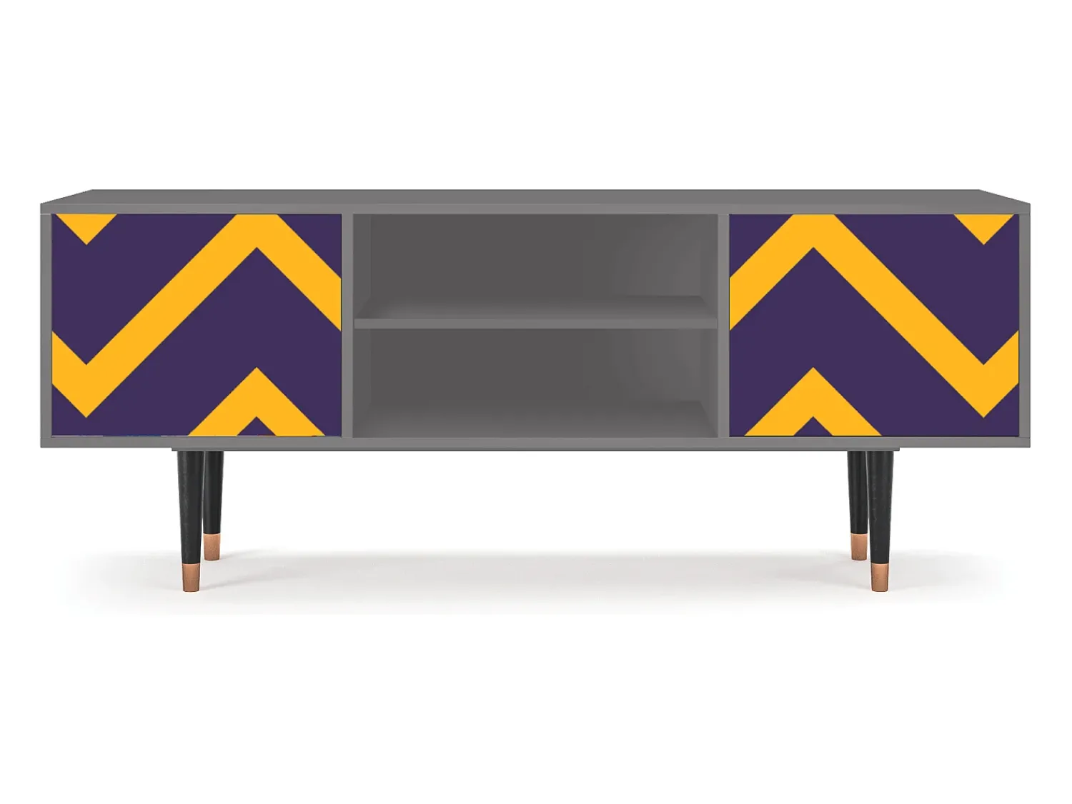 Móvel De Tv| Mueble de TV - 170х69х48 cm - T2 - The Brightest Way, Cinza Cinzento