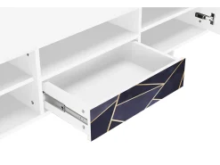 Mueble de TV - 170х59х41 cm - T6 - The Amethyst, Branco^ Móvel De Tv
