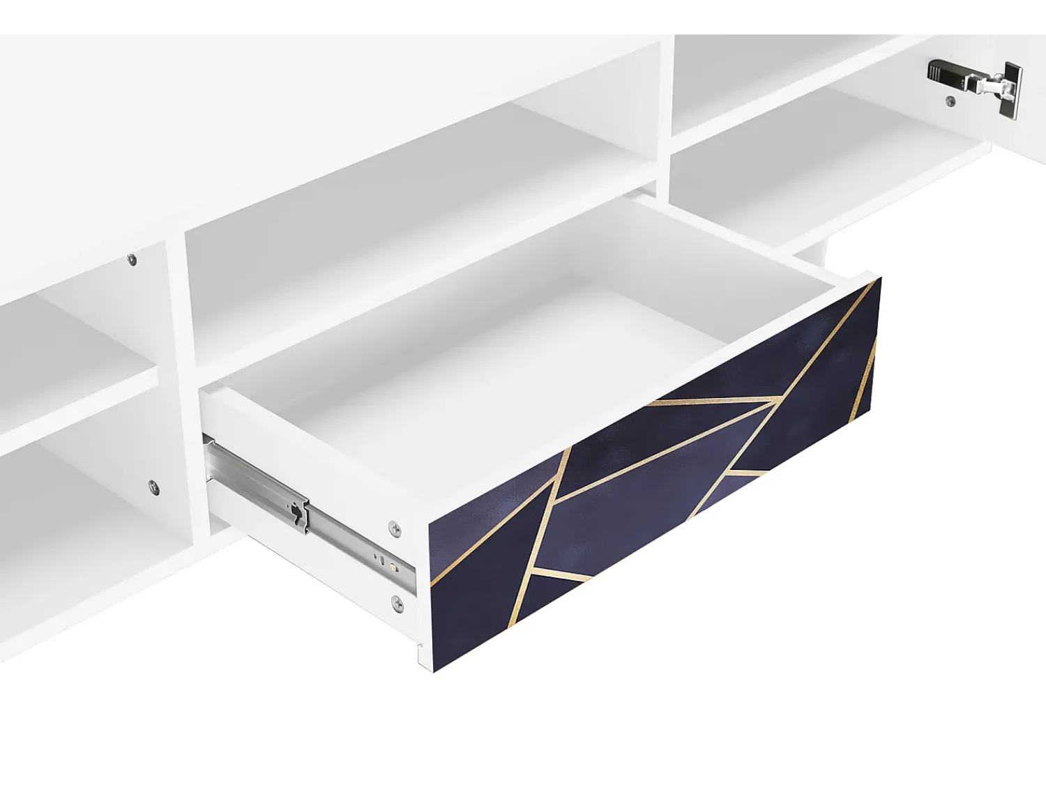 Mueble de TV - 170х59х41 cm - T6 - The Amethyst, Branco^ Móvel De Tv