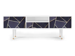 Mueble de TV - 170х59х41 cm - T6 - The Amethyst, Branco^ Móvel De Tv
