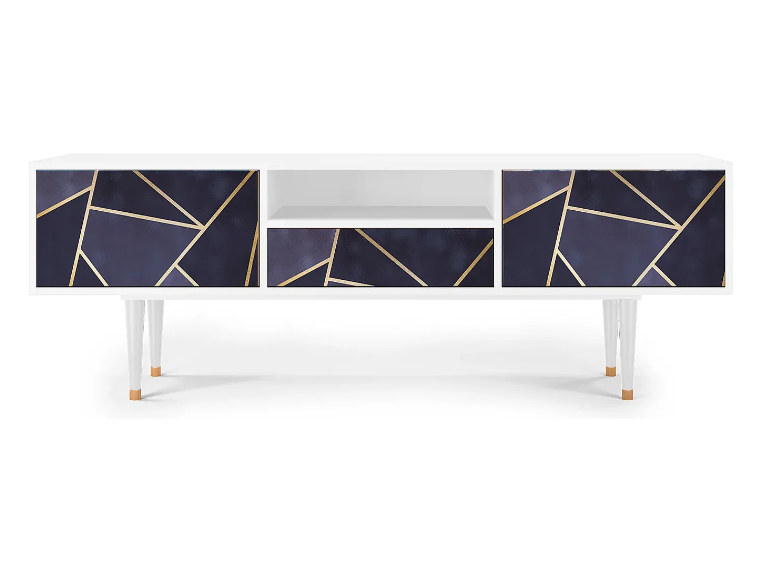 Mueble de TV - 170х59х41 cm - T6 - The Amethyst, Branco^ Móvel De Tv