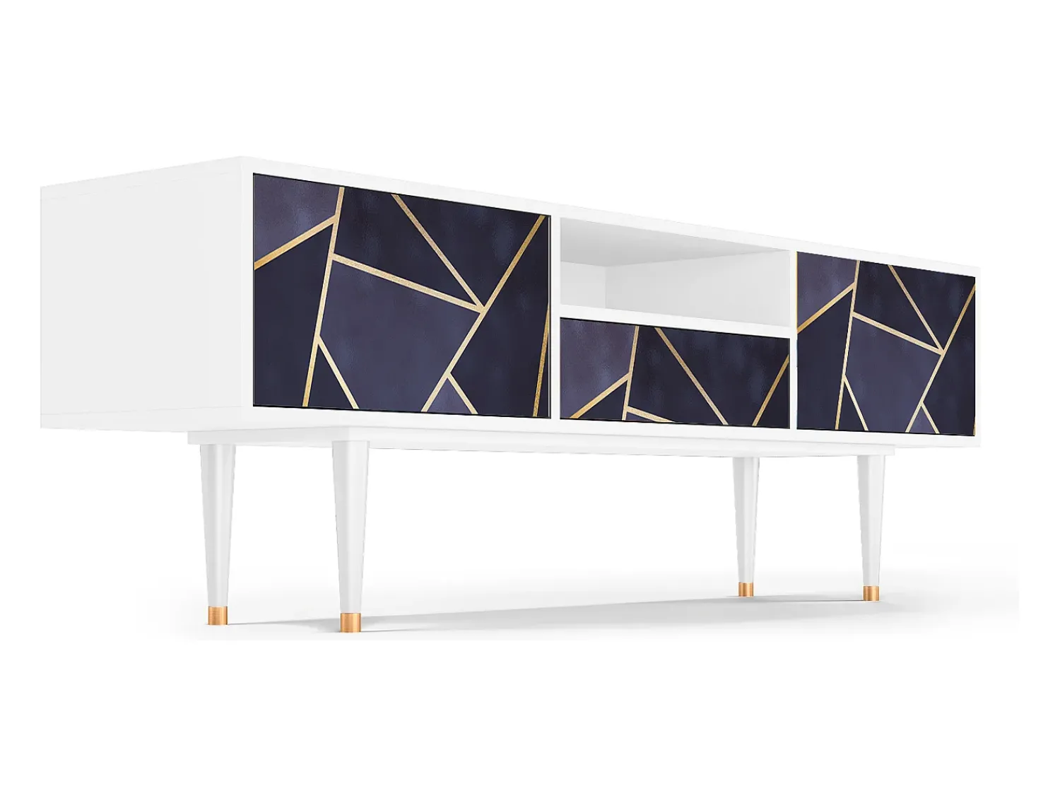 Mueble de TV - 170х59х41 cm - T6 - The Amethyst, Branco^ Móvel De Tv