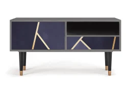 Móvel De Tv* Mueble de TV - 115х59х48 cm - T3 - The Amethyst, Cinza Cinzento