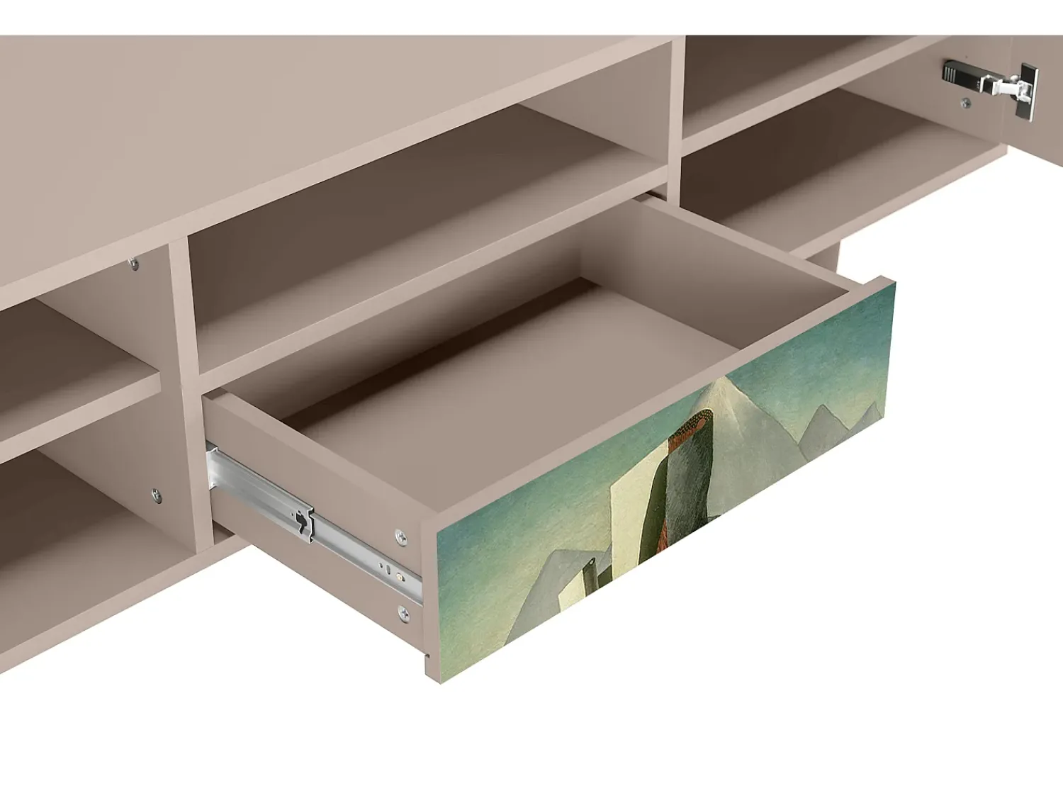 Móvel De Tv| Mueble de TV - 170х59х41 cm - T6 - The Cubist Paintings , Latte Bege
