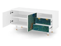 Mueble de TV - 125х56х41 cm - T7 - The Repast of the Lion, Branco^ Móvel De Tv