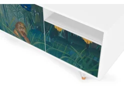 Mueble de TV - 125х56х41 cm - T7 - The Repast of the Lion, Branco^ Móvel De Tv