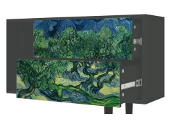 Móvel De Tv| Mueble de TV - 170х69х48 cm - T1 - The Oil Trees, Antracite Cinza antracite