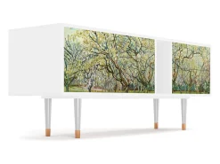 Móvel De Tv| Mueble de TV - 170х69х48 cm - T1 - The Branco Orchard, Branco Bege