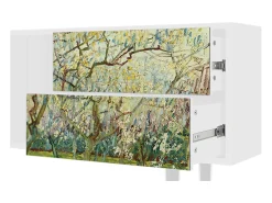 Móvel De Tv| Mueble de TV - 170х69х48 cm - T1 - The Branco Orchard, Branco Bege