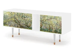 Móvel De Tv| Mueble de TV - 170х69х48 cm - T1 - The Branco Orchard, Branco Bege