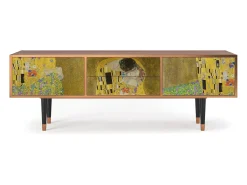 Móvel De Tv* Mueble de TV - 170х59х48 cm - T4 - The Kiss by Klimt , Nogueira Castanho
