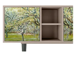Móvel De Tv* Mueble de TV - 150х69х41 cm - T5 - The Branco Orchard, Latte Bege