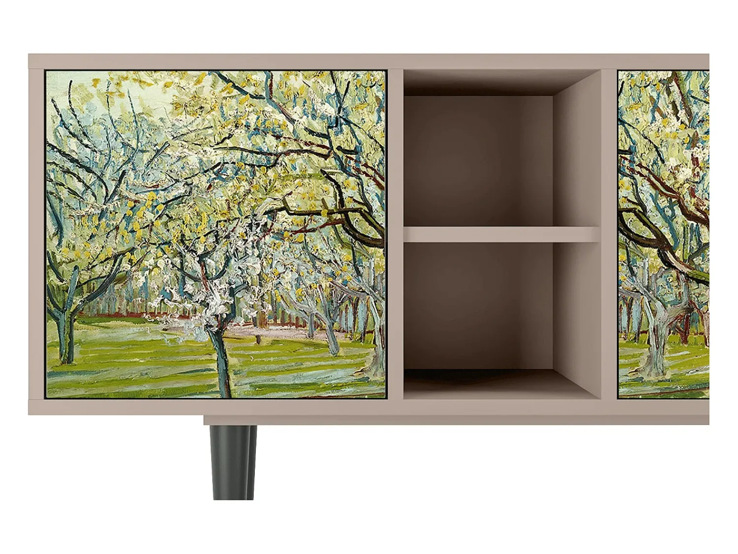Móvel De Tv* Mueble de TV - 150х69х41 cm - T5 - The Branco Orchard, Latte Bege