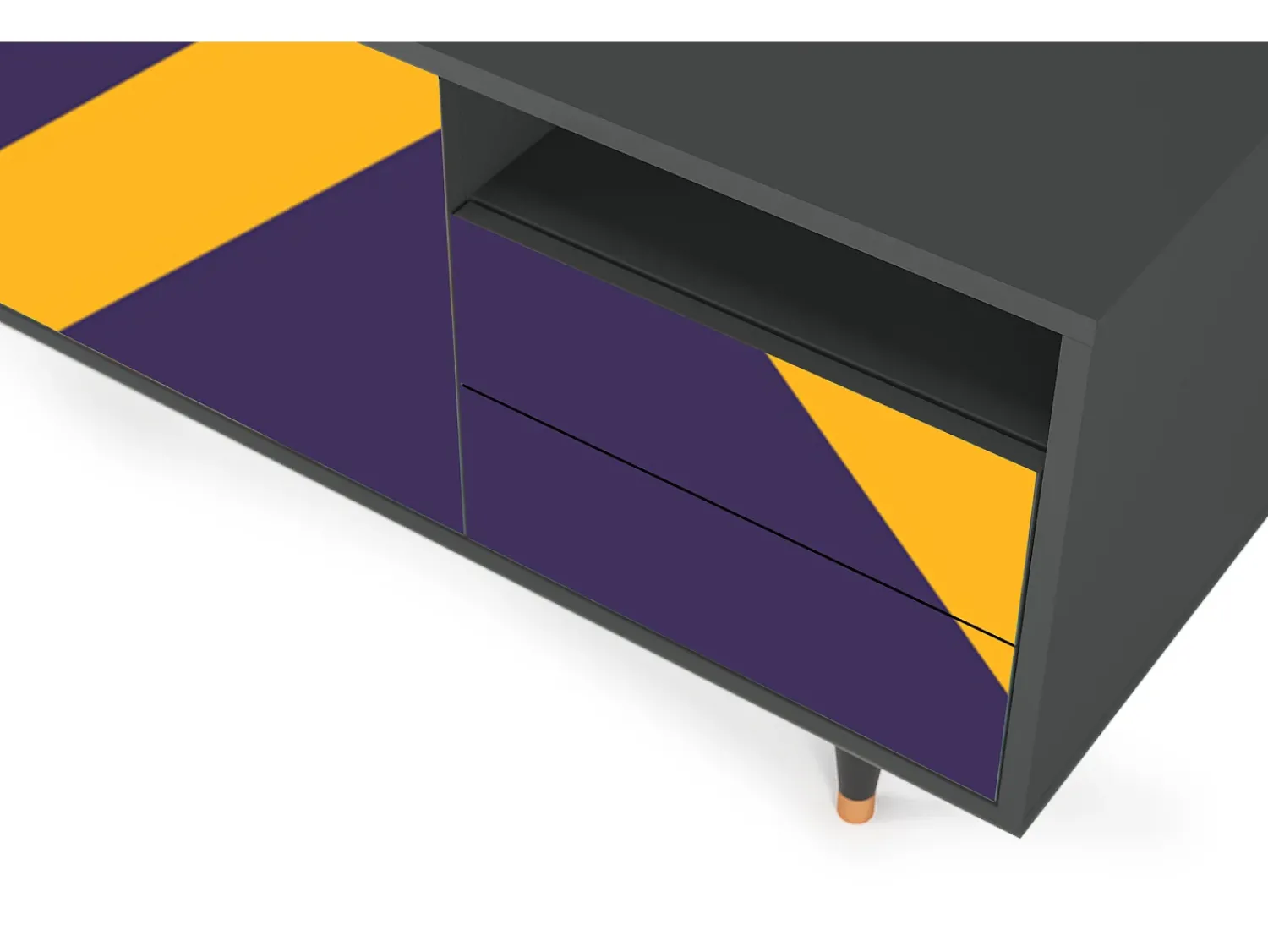 Mueble de TV - 125х56х41 cm - T7 - The Brightest Way, Antracite Cinza antracite
