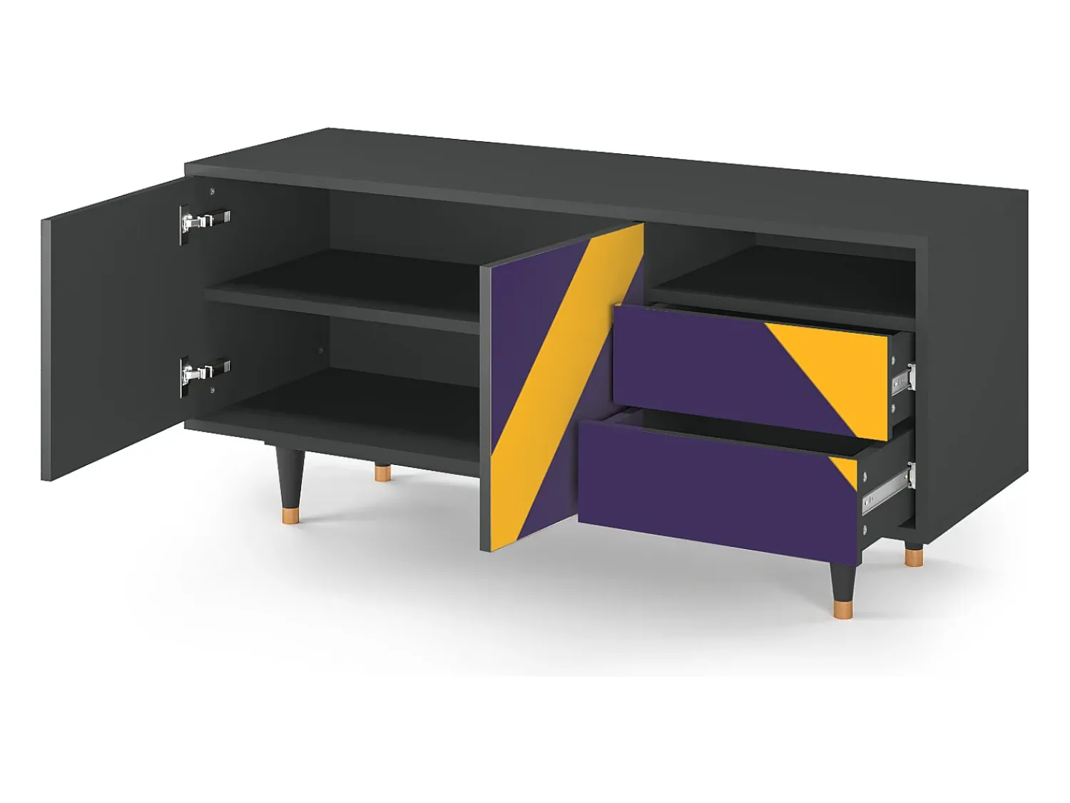 Mueble de TV - 125х56х41 cm - T7 - The Brightest Way, Antracite Cinza antracite