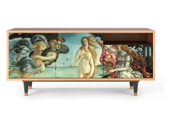 Móvel De Tv| Mueble de TV - 125х56х41 cm - T7 - The Birth of Venus, Nogueira Castanho