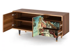 Móvel De Tv| Mueble de TV - 125х56х41 cm - T7 - The Birth of Venus, Nogueira Castanho
