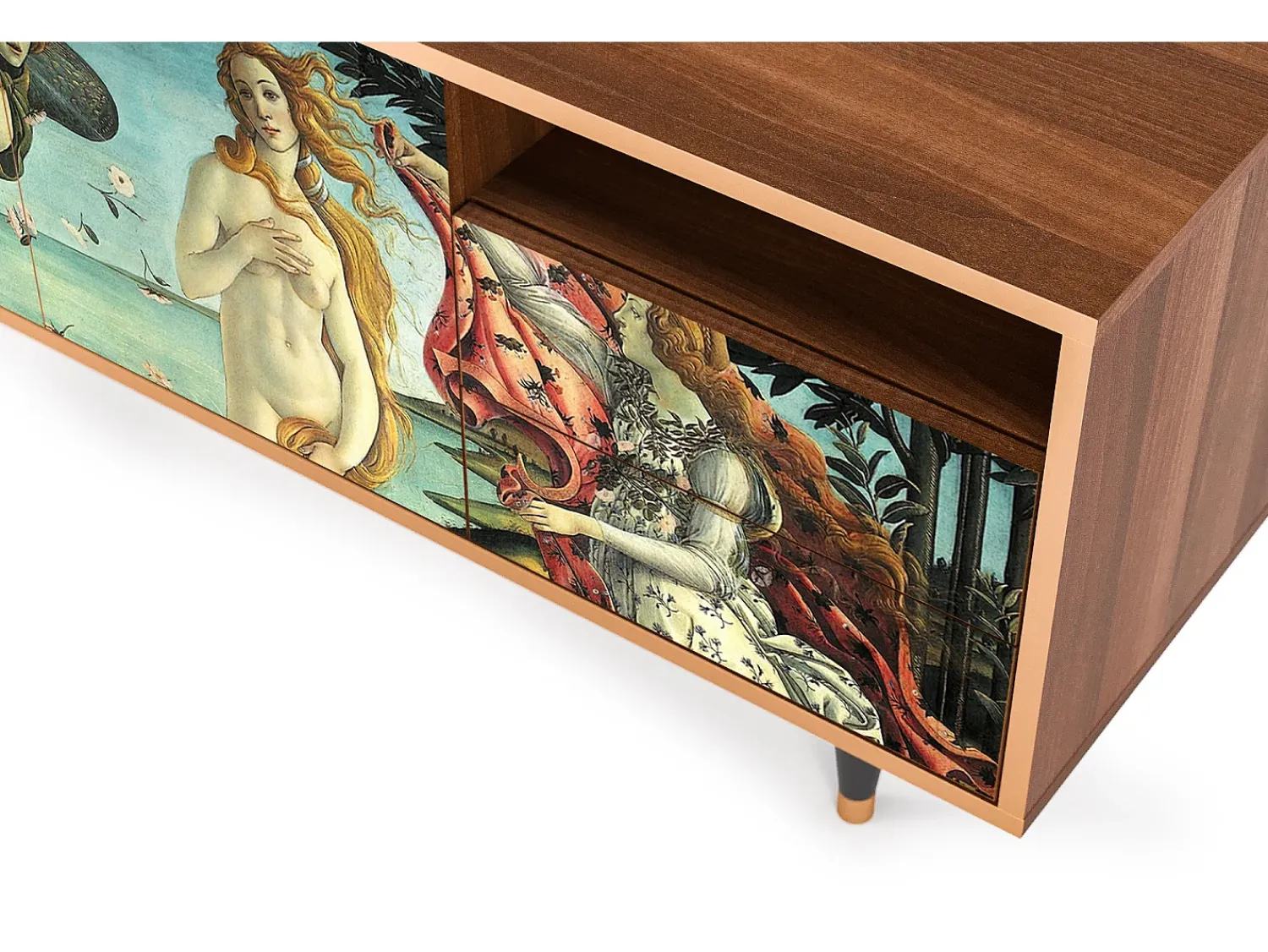 Móvel De Tv| Mueble de TV - 125х56х41 cm - T7 - The Birth of Venus, Nogueira Castanho