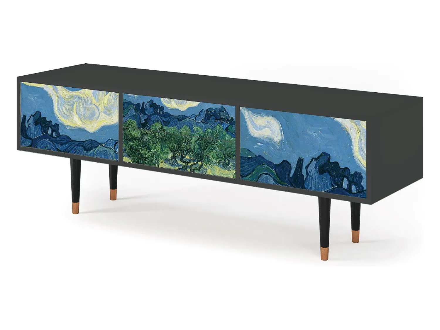 Móvel De Tv| Mueble de TV - 170х59х48 cm - T4 - The Oil Trees, Antracite Cinza antracite