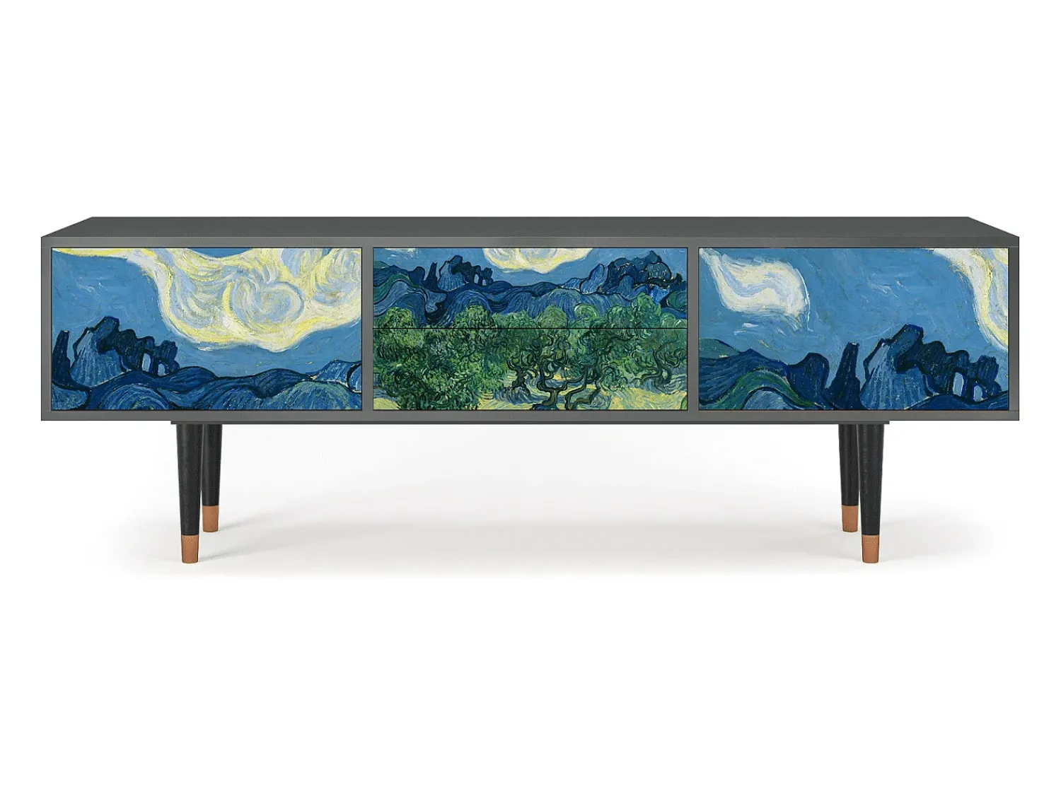 Móvel De Tv| Mueble de TV - 170х59х48 cm - T4 - The Oil Trees, Antracite Cinza antracite