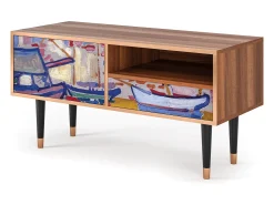 Best Mueble de TV - 115х59х48 cm - T3 - The Port of Collioure , Nogueira Castanho