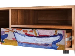 Best Mueble de TV - 115х59х48 cm - T3 - The Port of Collioure , Nogueira Castanho