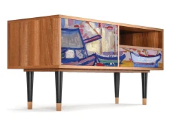 Best Mueble de TV - 115х59х48 cm - T3 - The Port of Collioure , Nogueira Castanho