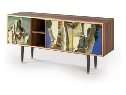 Mueble de TV - 150х69х41 cm - T5 - The Cubist Paintings , Nogueira^ Móvel De Tv