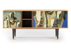 Mueble de TV - 150х69х41 cm - T5 - The Cubist Paintings , Nogueira^ Móvel De Tv