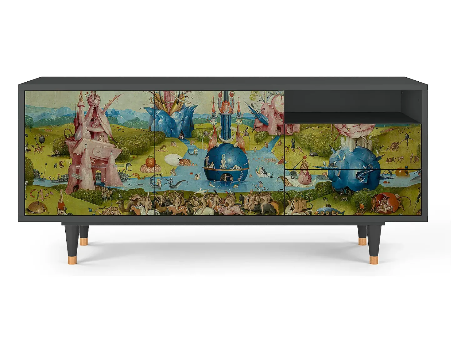 Móvel De Tv| Mueble de TV - 125х56х41 cm - T7 - The Garden 2 by Bosch, Antracite Cinza antracite