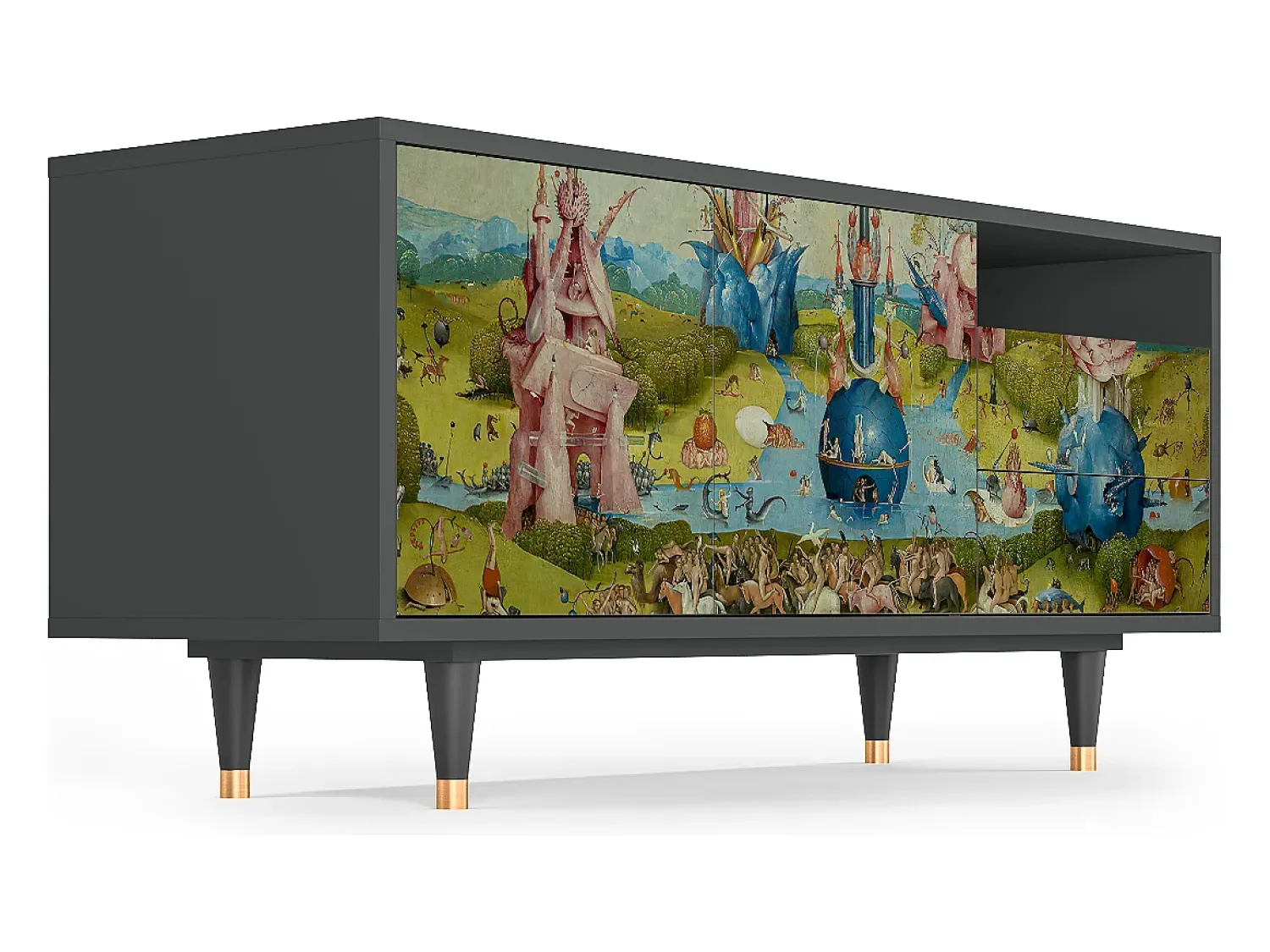 Móvel De Tv| Mueble de TV - 125х56х41 cm - T7 - The Garden 2 by Bosch, Antracite Cinza antracite