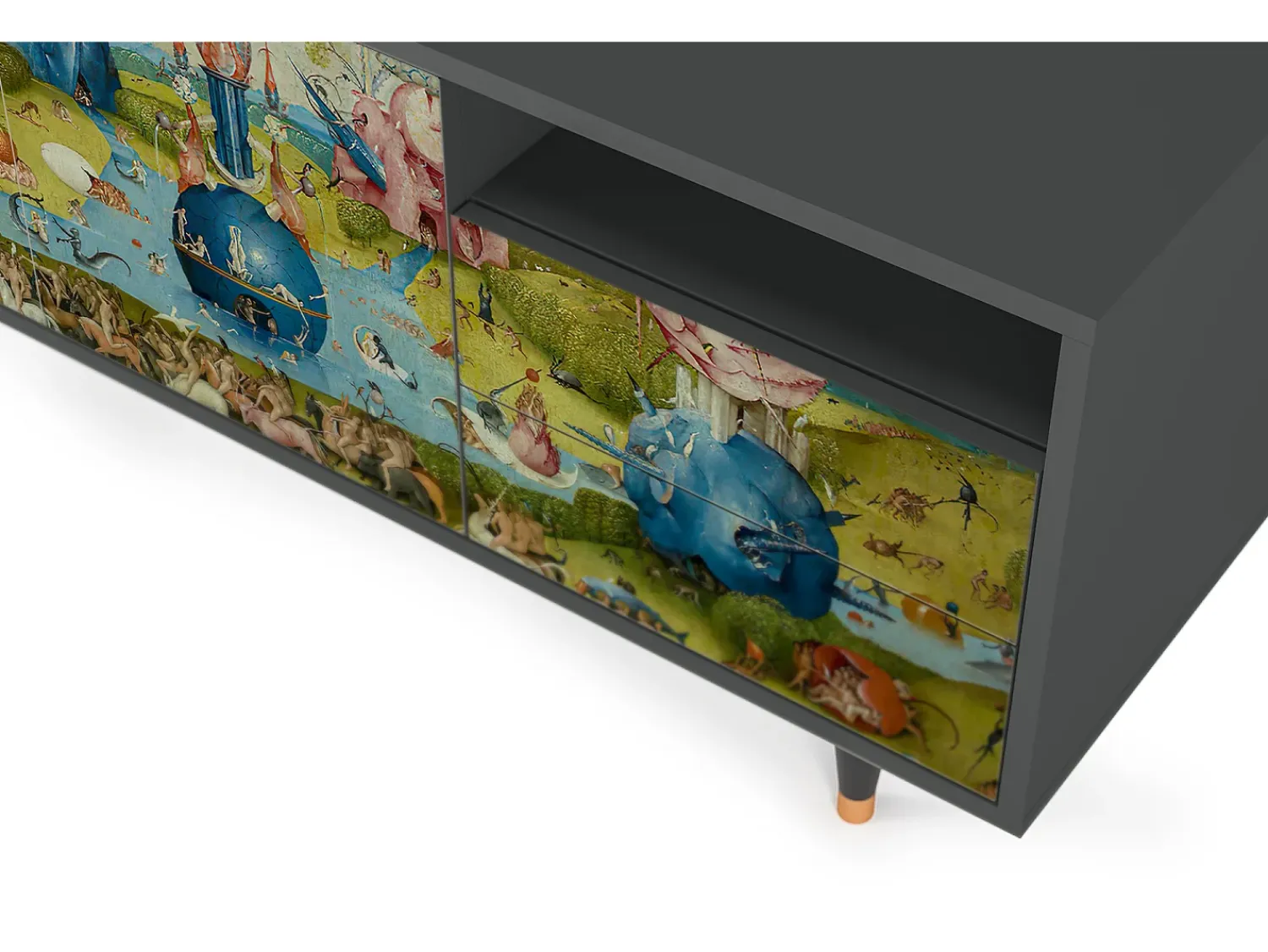 Móvel De Tv| Mueble de TV - 125х56х41 cm - T7 - The Garden 2 by Bosch, Antracite Cinza antracite