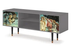 Móvel De Tv| Mueble de TV - 170х69х48 cm - T2 - The Birth of Venus, Cinza Cinzento