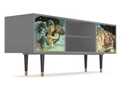 Móvel De Tv| Mueble de TV - 170х69х48 cm - T2 - The Birth of Venus, Cinza Cinzento