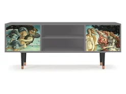 Móvel De Tv| Mueble de TV - 170х69х48 cm - T2 - The Birth of Venus, Cinza Cinzento