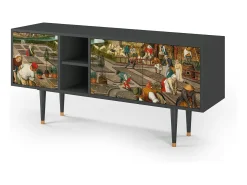 Mueble de TV - 150х69х41 cm - T5 - The Younger - Spring, Antracite^ Móvel De Tv