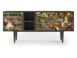 Mueble de TV - 150х69х41 cm - T5 - The Younger - Spring, Antracite^ Móvel De Tv