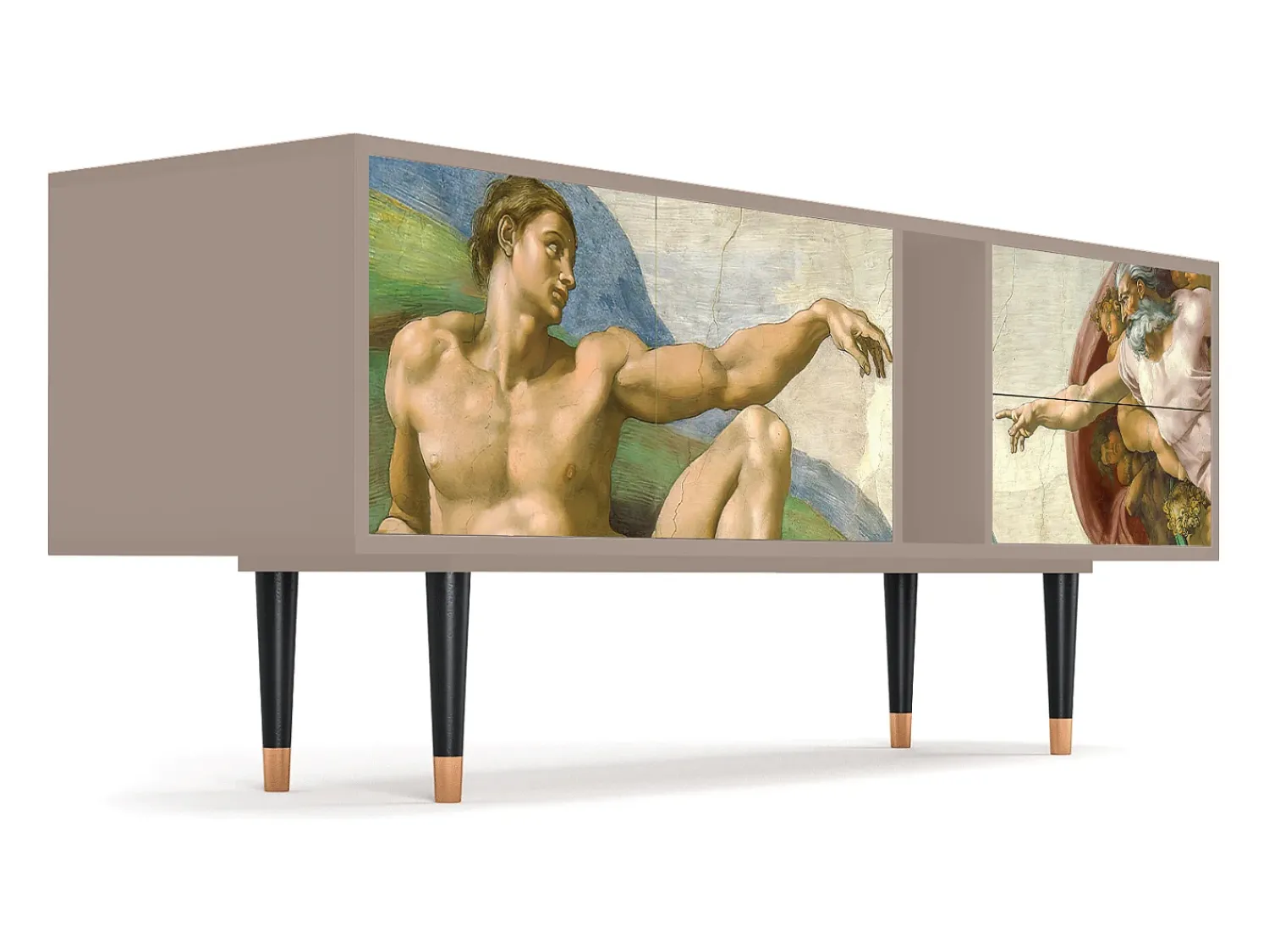 Mueble de TV - 170х69х48 cm - T1 - The Creation of Adam, Latte^ Móvel De Tv