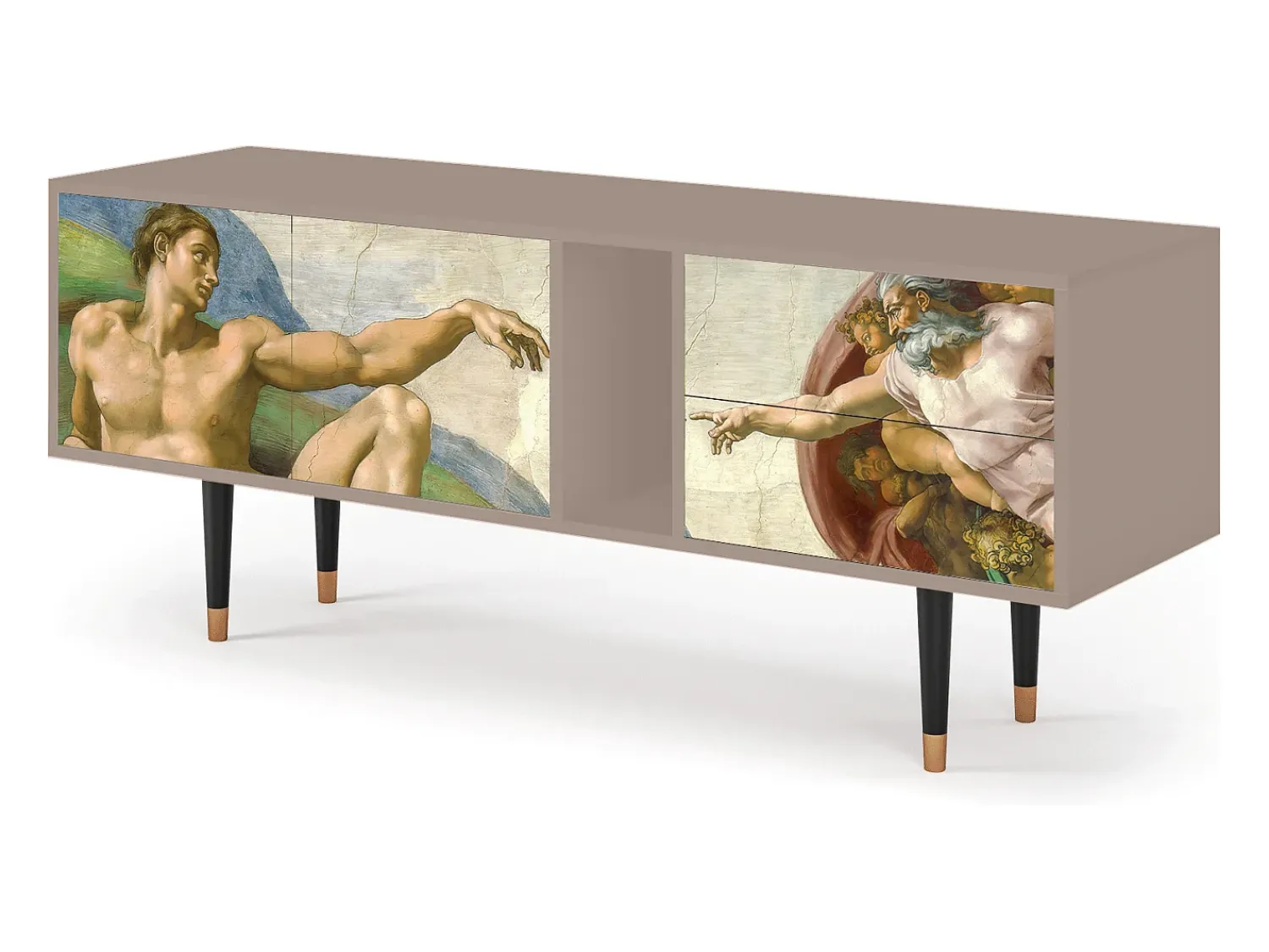 Mueble de TV - 170х69х48 cm - T1 - The Creation of Adam, Latte^ Móvel De Tv